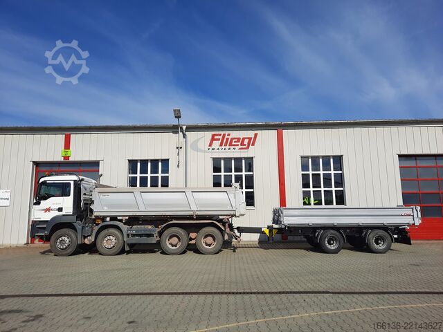 Driezijdige kipperaanhanger FLIEGL Tandem-Seitenkipper TSK 210 T - 5 Meter