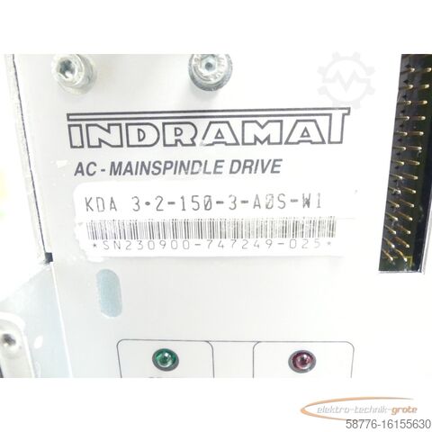 Indramat component Indramat KDA 3.2-150-3-A01-W1 SN230900-747249-025 generalüberholt mit 12 Monaten Gewährleistung! -