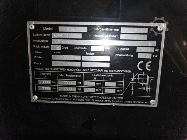 Elektrische vorkheftruck met 4 wielen UTILEV UT20PFE