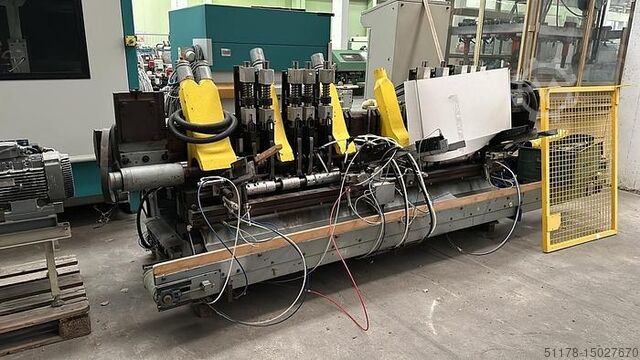 Automatische horizontale freesmachine Comec FGC/2 uit 2000, met dubbele invoer en afvoerlus voor stu Comec FGC/2