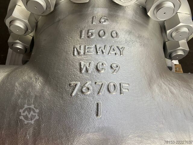 Használatlan tolózár, tompahegesztett végekkel Neway 16" CL1500 SCH 80