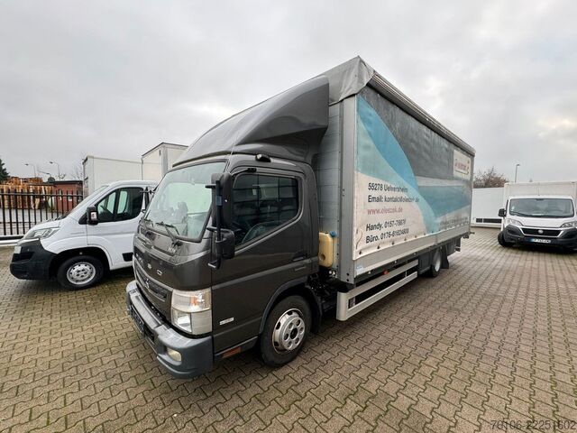 Plattewagen met zeil FUSO Canter 9C18 Pritsche Plane mit Ladebordwand *Ahk