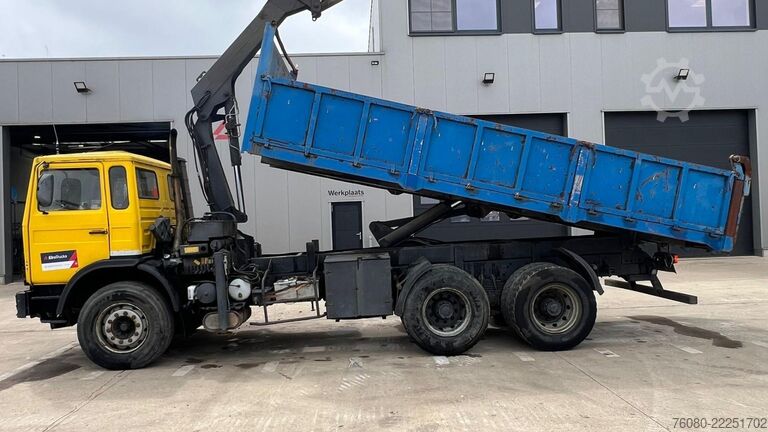 Camião basculante com grua Renault G 290 Manager (POMPE MANUELLE / GRUE / LAMES / ...