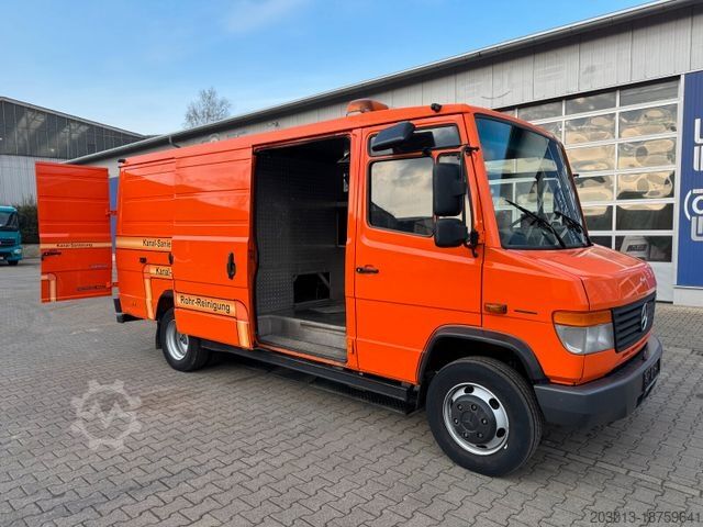 Vacuümtankwagen MERCEDES-BENZ Vario 818D Kanalreiniger Rockstroh Drain Jet 100