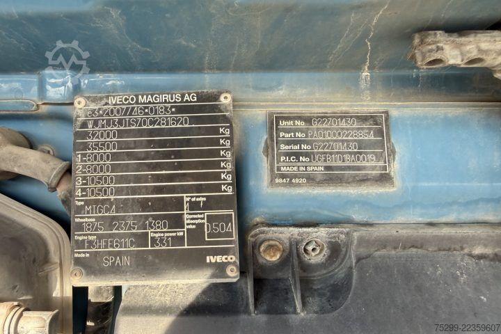 Haakarm vrachtwagen Iveco 340T45 8x4 Trösch / Swiss-Vehicle