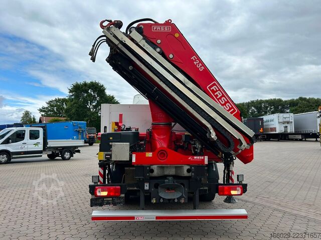 Vrachtauto met open laadbak DAF XF 480 Baustoffpritsche mit Fassi Ladekran F235