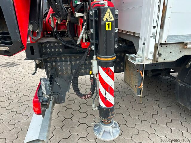 Vrachtauto met open laadbak DAF XF 480 Baustoffpritsche mit Fassi Ladekran F235