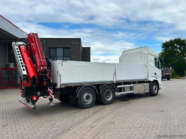 Autolaadkraan DAF XF 480 Baustoffpritsche mit Fassi Ladekran F235