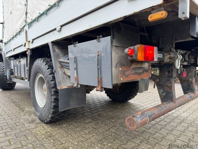 Plattewagen met zeil IVECO 140 E240  Eurocargo 4x4 Miltär Camper Expedition