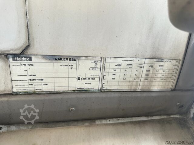 Cisterna de alimentos Van Hool FOOD / RVS chassis / empty weight: 5.860kg / 29...