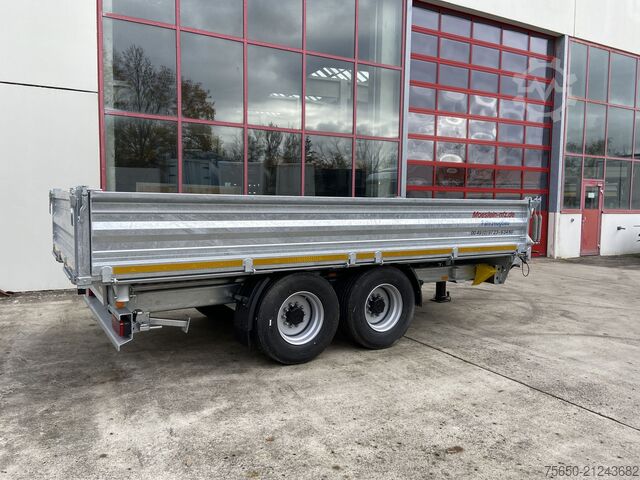 Tipper trailer Möslein TTD 14 Schwebheim  14,4 t Tandemkipper Tieflader Breite Reifen-- Neufahrzeug --