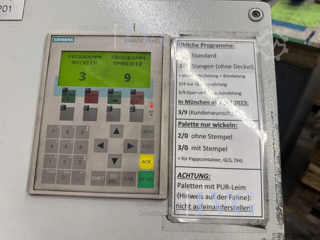 Envolvedora automática de paletes com filme stretch / banderoladora  