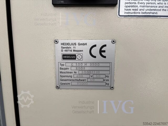 3-Achs-CNC-Bearbeitungszentrum HEDELIUS C100 MAGNUM-3500