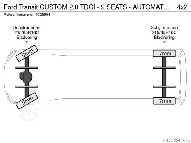 Passagertransport Ford Transit CUSTOM 2.0 TDCI - 9 SEATS - AUTOMATIC -...