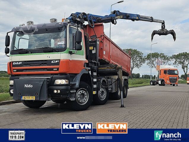 Camion-benne avec grue DAF CF 85.410 PALFINGER EPSILON 17