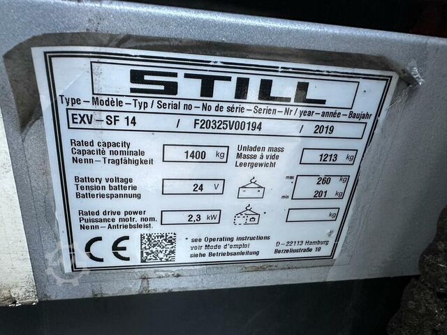 VS-22689 Empilhador elétrico Still EXV-SF 14 STILL EXV SF 14