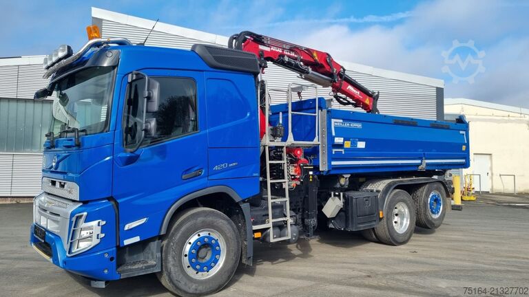 Kipper LKW Volvo FMX 420 6x2 Bordmatik Thermo mit Kran