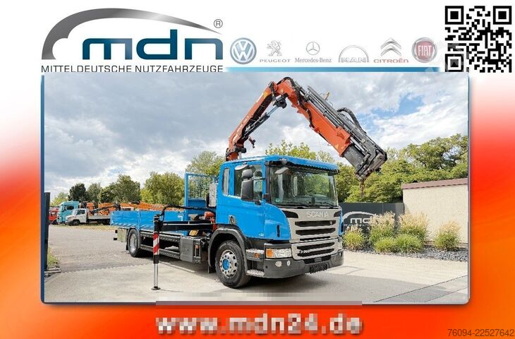 Żuraw samochodowy SCANIA P250 4x2 Pritsche KRAN 14m 5./6. Steuerkre FUNK