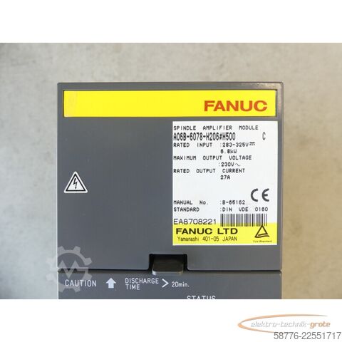 Składnik Fanuc A06B-6078-H206 # H500 Spindle Amplifier Module Version: C SN: EA8708221