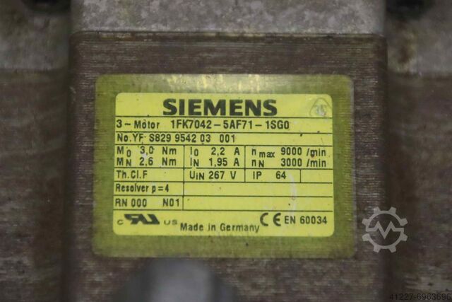 Servo motor with gear Siemens 1FK7042-5AF71-1SGO