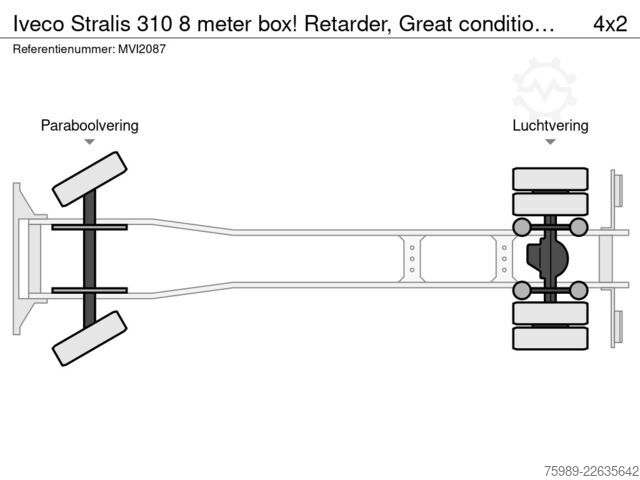 Gesloten bak Iveco Stralis 310 8 meter box!  Retarder,  Great cond...