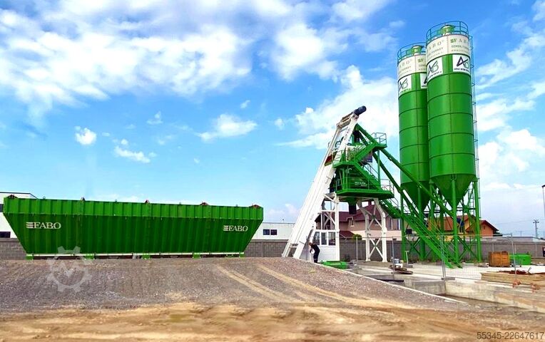 Planta de hormigón / central de hormigón FABO Concrete Batching Plant 110 m3 Compact Concrete Batching Plant
