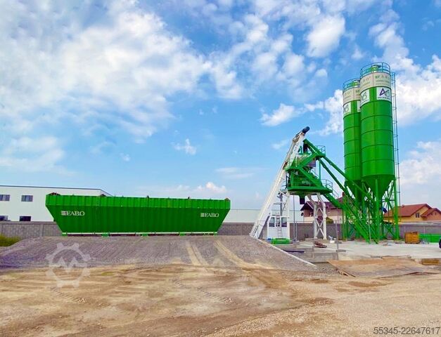 Planta de hormigón / central de hormigón FABO Concrete Batching Plant 110 m3 Compact Concrete Batching Plant