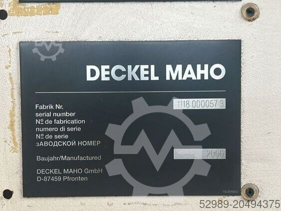 Centru de prelucrare vertical DECKEL MAHO DMU 125 P hi-dyn
