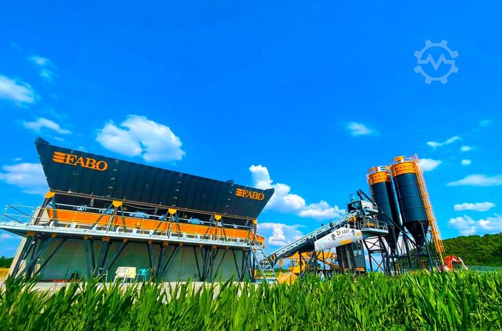 Helyhez kötött betonkeverő üzem FABO Concrete Plant 60 m³/h Compact Concrete Batching Plant