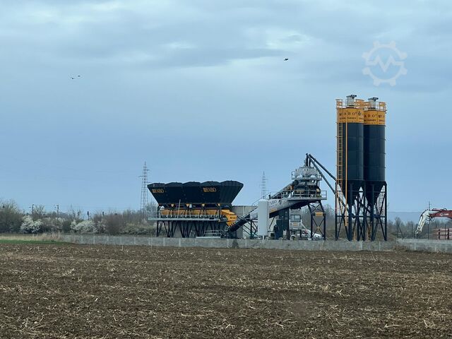 Helyhez kötött betonkeverő üzem FABO Concrete Plant 60 m³/h Compact Concrete Batching Plant