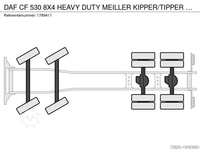 Ανατρεπόμενο φορτηγό DAF CF 530 8X4 HEAVY DUTY MEILLER KIPPER/TIPPER EX ...