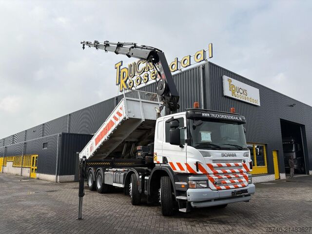 Kipper met kraan Scania P360 + 8x4 + HIAB 288 EP-5 HIPRO + REMOTE + EURO 5
