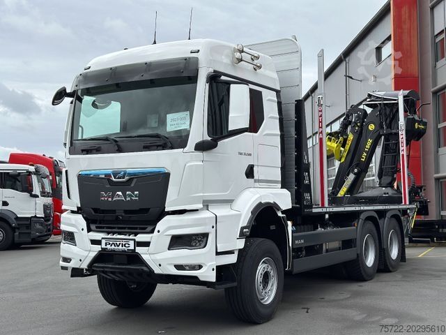 Houttransportwagen MAN TGS 33 520 6x4 BL 3900 Kurzholz Plattform Aufbau