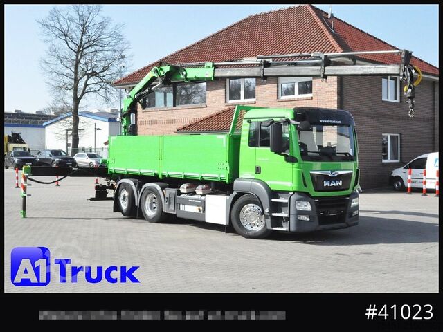 Kiepwagen MAN TGS 26.460 LL  Kipper Kran Funk Lenkachse,