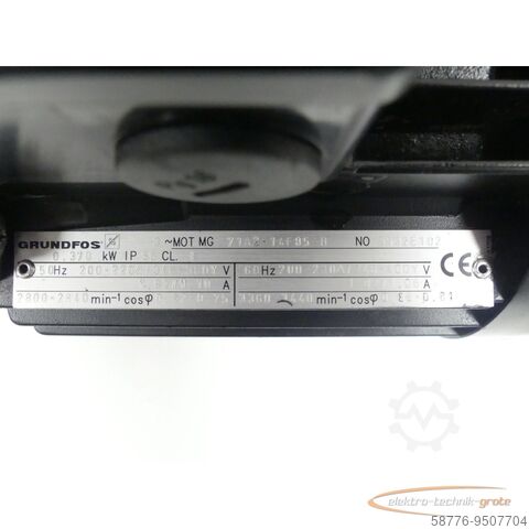 Grundfos-motor Grundfos SPK4-15 / 5X A-W-A-CVUV Tauchpumpe SN:64410798602