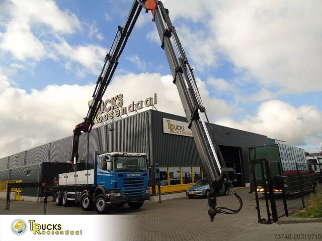 Vrachtwagen met kraan Scania G480 4 axle + palfinger crane PK74002 + JIB