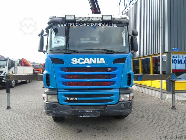 Vrachtwagen met kraan Scania G480 4 axle + palfinger crane PK74002 + JIB
