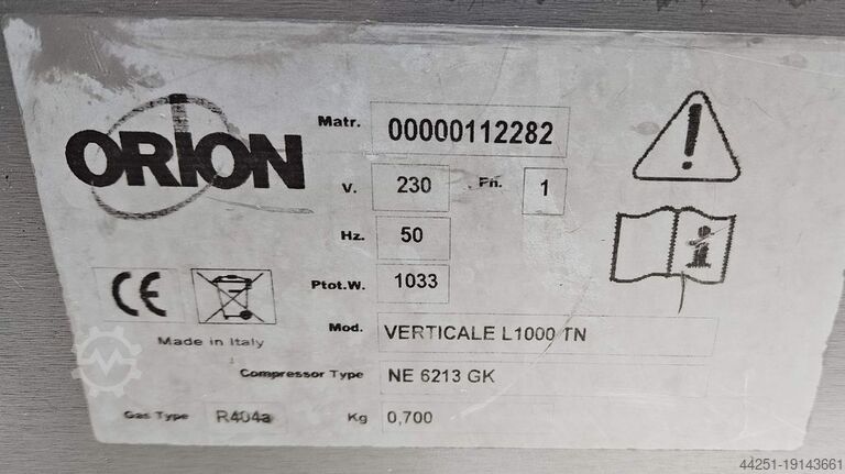 Vetrina refrigerata Orion L1000 TN