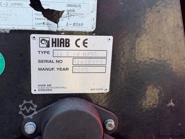 Tipper med kran MAN TGA 26.360 6x6 Kipper/ Hiab 144 E-2 HiPro Euro 5