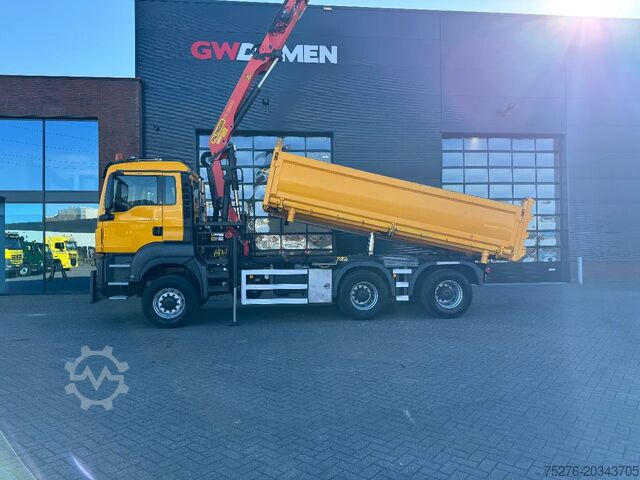 Benne à 3 côtés MAN TGS 33.440 6x6 WS Kipper/ kraan  Euro 6