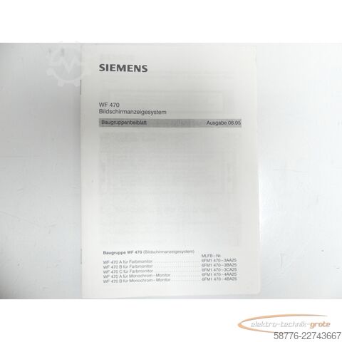 Componente Siemens WF470 6FM1470-3AA25 Anzeigebaugruppe - ! -