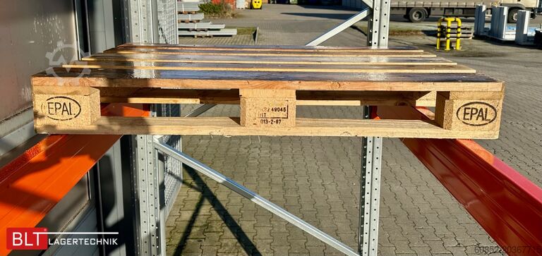 Kraftig hylde ca. 14 lfm. Palettenregale H: 500cm Fachlast: 4500 kg , 60 Palettenplätze