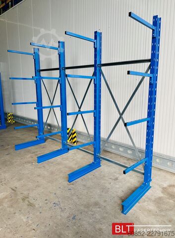 Konsolreol ca. 3,15 lfm. Kragarmregal Langgutregal H: 250 cm 140 kg/Arm META Multistrong