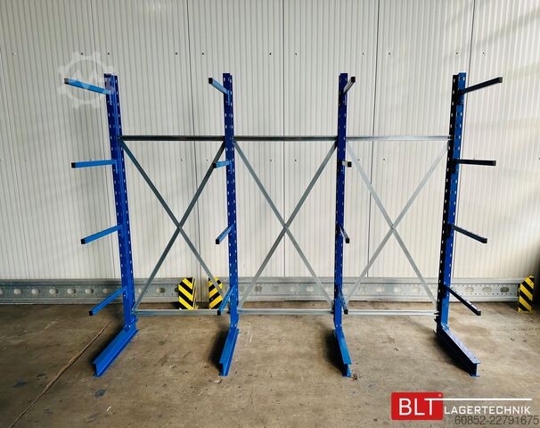 Konsolreol ca. 3,15 lfm. Kragarmregal Langgutregal H: 250 cm 140 kg/Arm META Multistrong