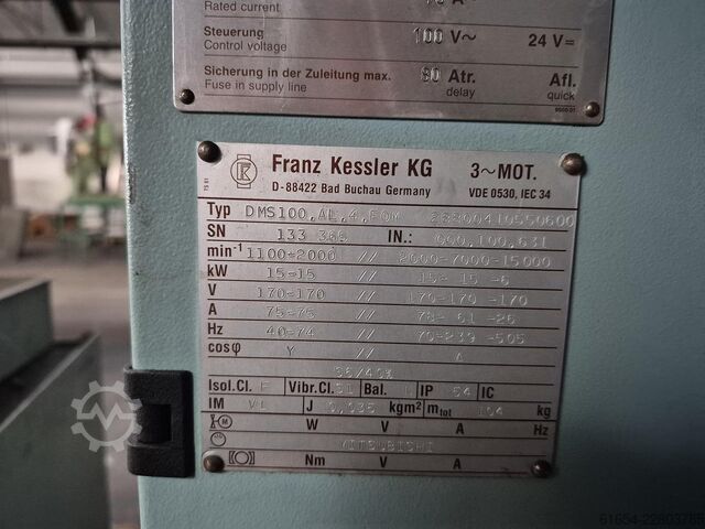 BRUGT VERTIKALT BEARBEJDNINGSCENTER FABR. DMG, MODEL DMC 100 V DMG DMC 100 V