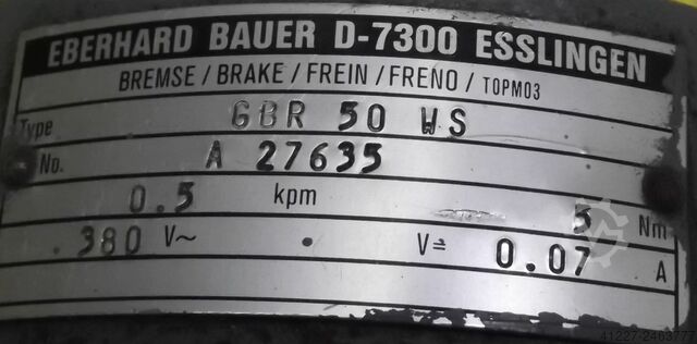 Tandwielmotor 0,25 kW 29,5 tpm BAUER DK640/163L