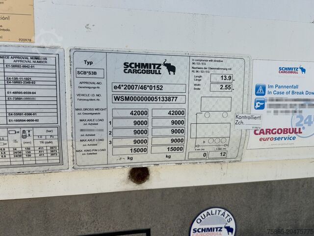 Koffer Schmitz Cargobull SCB S3B / Box Trailer / BPW Drum / NL Trailer