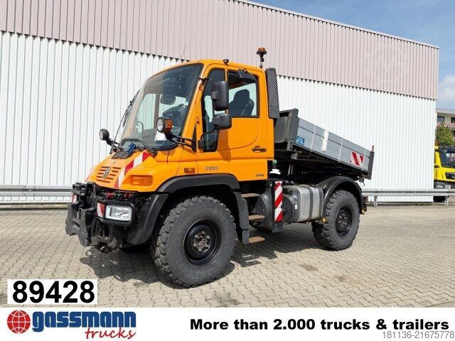 Special purpose truck Unimog U 300 4x4, Kipper, VarioPilot, Kommunalhydraulik,