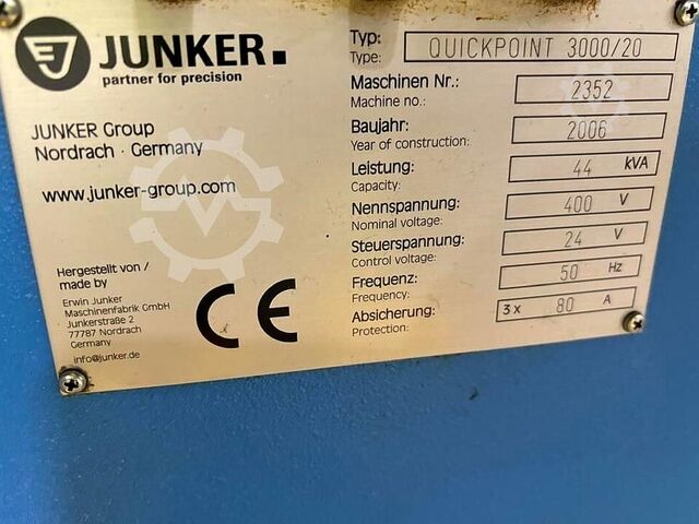 Cylindrical grinding machine JUNKER Quickpoint 3000/20