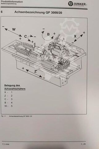 Cylindrical grinding machine JUNKER Quickpoint 3000/20